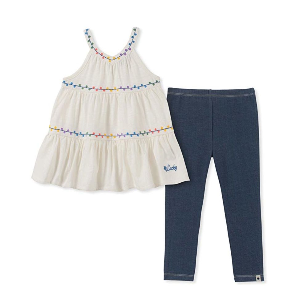 NEW - Lucky Brand Girls' 2pc Legging Set 24M